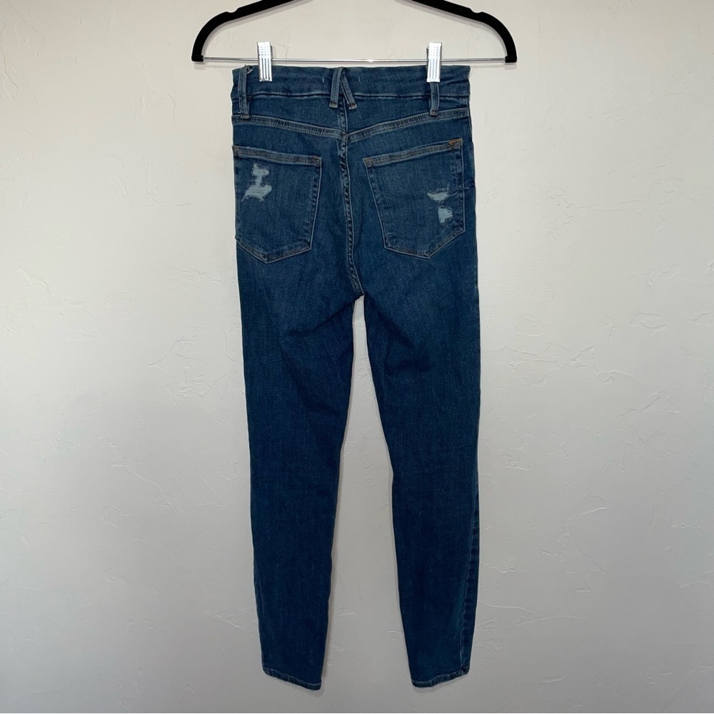 Good American Good Legs Blue 265 Distressed High Rise Skinny Jeans - Picture 7 of 10